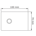 Pulsante campanello Rectangle Grigio metallizzato thumbnail