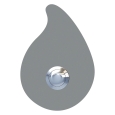 Pulsante campanello Tropfen Grigio metallizzato thumbnail