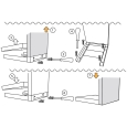 Cassette postali con supporto postale Hermes Grigio metallizzato con ribaltina in acciaio inox thumbnail