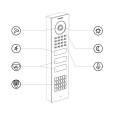 Citofono da superficie Smart-ON for Two Doorbird D1102KV con Keypad modulo in antracite thumbnail