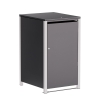 Box copri bidoni Hugo per uno 240L in Antracite con cornice grigio segnale