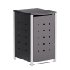 Box copri bidoni Wilhelm per uno 240L in Antracite con cornice grigio segnale