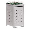 Box copri bidoni Martha per uno 240L in Grigio chiaro metallizzato