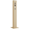 Citofono con supporto + piastra di base for Two Doorbird D1102KV con modulo tastiera Beige