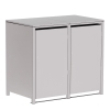 Box copri bidoni Hugo per due 240L in Grigio chiaro metallizzato