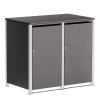 Box copri bidoni Hugo per due 240L in Antracite con cornice grigio segnale