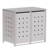 Box copri bidoni Wilhelm per due 240L in Grigio chiaro metallizzato