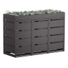 Box copri bidoni Egon per tre 120L in Nero
