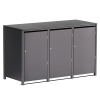 Box copri bidoni Helmut per tre 120L in Antracite