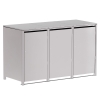 Box copri bidoni Hugo per tre 240L in Grigio chiaro metallizzato