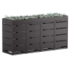 Box copri bidoni Egon per quattro 120L in Nero