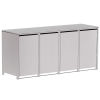 Box copri bidoni Hugo per quattro 240L in Grigio chiaro metallizzato