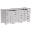 Box copri bidoni Horst per quattro 120L in Grigio chiaro metallizzato