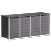 Box copri bidoni Horst per quattro 120L in Antracite con cornice grigio segnale