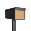 American Mailbox Americano Antracite con fronte decorativo in legno