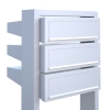 Cassetta postale in serie Stairs for Three in Bianco