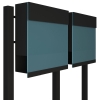 Cassetta postale in serie Manhattan Special Blue for Two in Nero con piastra