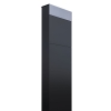 Cassetta postale con supporto  The Box in Nero con ribaltina in acciaio inox