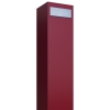 Cassetta postale con supporto Monolith in Rosso con ribaltina in acciaio inox