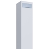 Cassetta postale con supporto Monolith in Bianco con ribaltina in acciaio inox