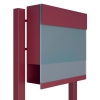 Cassette postali con supporto postale Manhattan Special Blue Rosso con piastra in acrilico blu
