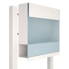 Cassette postali con supporto postale Manhattan Special Blue Bianca con piastra in acrilico blu