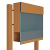 Cassette postali con supporto postale Manhattan Special Blue Ruggine con piastra in acrilico blu