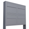 Cassetta postale in serie Elegance for Four in Grigio metallizzato