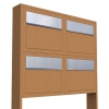Cassetta postale in serie Elegance for Four in Ruggine con ribaltina in acciaio inox