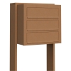 Cassetta postale in serie Cube for Three in Ruggine