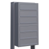 Cassetta postale in serie Cube for Six in Grigio metallizzato
