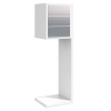Cassetta postali in serie Hermes for Three Bianca con ribaltina in acciaio inox