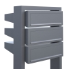 Cassetta postale in serie Stairs for Three in Grigio metallizzato