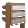 Cassetta postale in serie Stairs for Three in Ruggine con ribaltina in acciaio inox