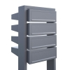 Cassetta postale in serie Stairs for Four in Grigio metallizzato