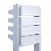 Cassetta postale in serie Stairs for Four in Bianco