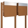 Cassetta postali in serie Manhattan for Two Ruggine con ribaltina in acciaio inox