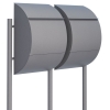 Cassetta postali in serie Jumbo for Two Grigio metallizzato