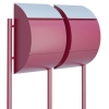 Cassetta postali in serie Jumbo for Two Rosso con ribaltina in acciaio inox