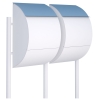 Cassetta postali in serie Jumbo for Two Bianca con ribaltina in acciaio inox