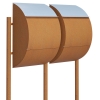 Cassetta postali in serie Jumbo for Two Ruggine con ribaltina in acciaio inox