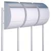 Cassetta postali in serie Jumbo for Three Bianca con ribaltina in acciaio inox