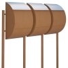 Cassetta postali in serie Jumbo for Three Ruggine con ribaltina in acciaio inox