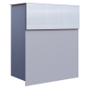 Cassetta postale Alto Grigio metallizzato con ribaltina in acciaio inox