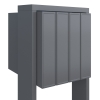 Cassetta postale in serie Flag for Four in Grigio metallizzato