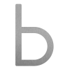 Numero Civico Lettera moderna '' b '' - 152 mm in acciaio inossidabile