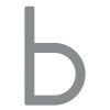 Numero Civico Lettera moderna '' b '' - 200 mm in grigio metallico