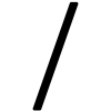 Numero Civico Sign Slash Modern ''/'' - 200 mm in nero