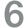 Numero Civico  ''6'' Grigio metallizzato