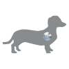 Pulsante campanello Hund ''Charly'' Grigio metallizzato